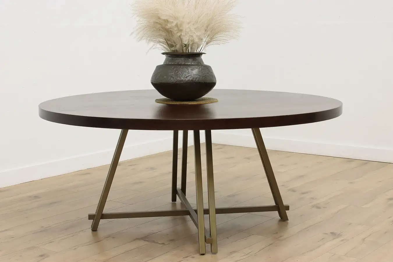 Main image of Industrial Steel & Rosewood 70" Dining or Conference Table