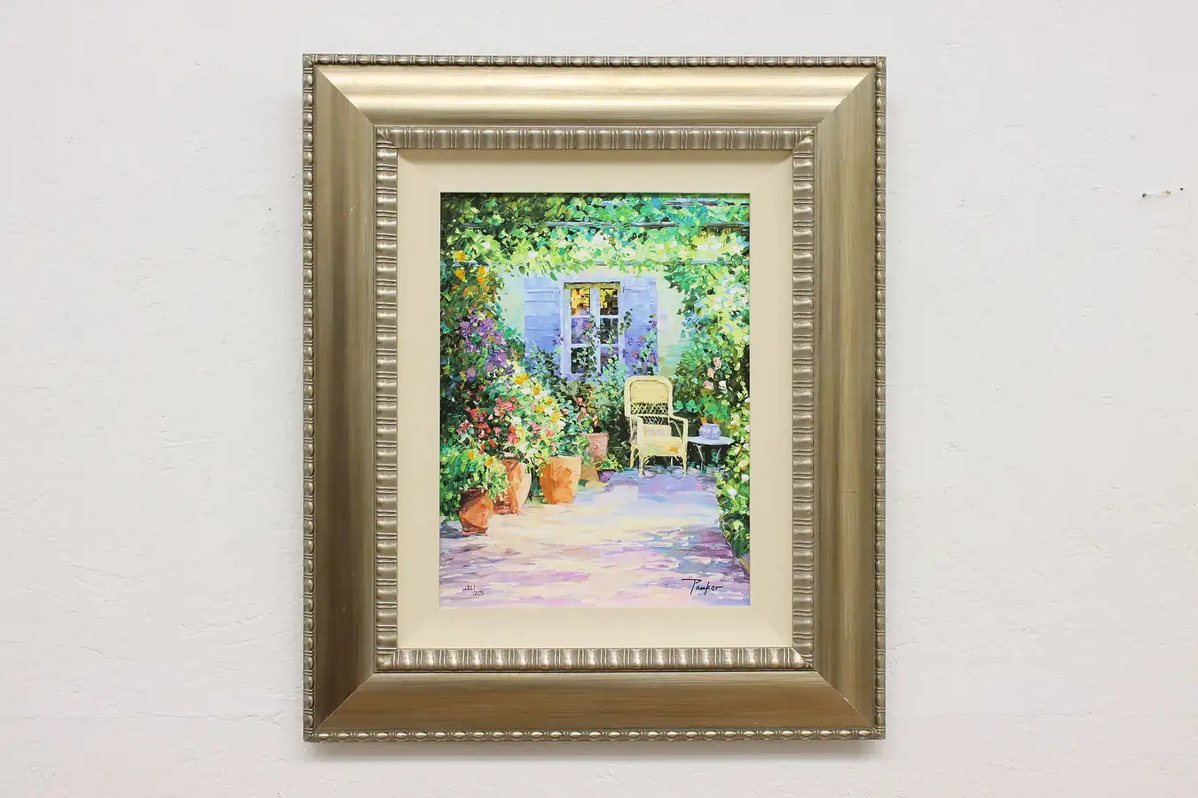 Main image of Courtyard Bliss Vintage Giclee Print, Pauker 27.5"
