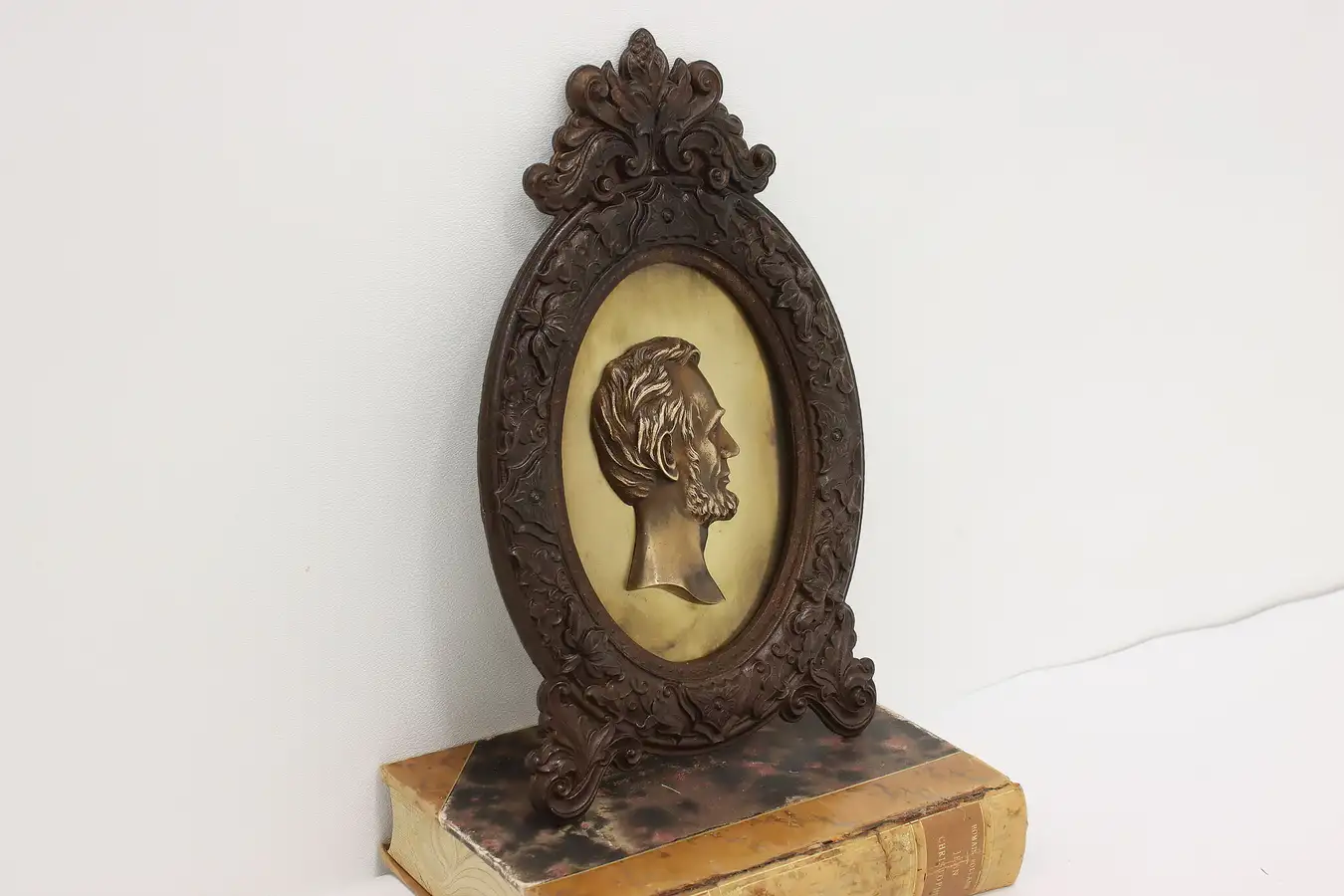 Main image of Victorian Antique Bronze Finish President Lincoln Plaque