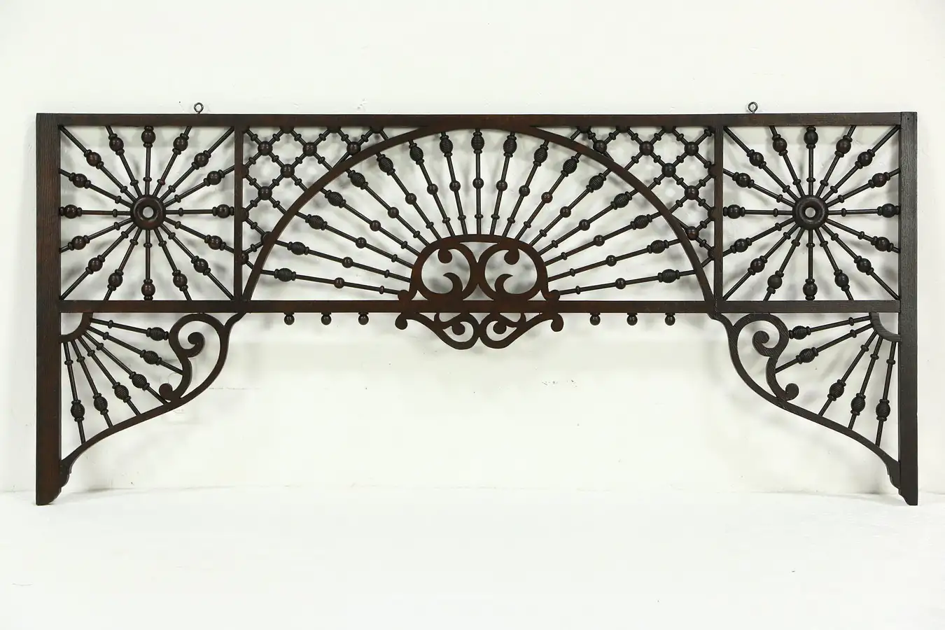 Main image of Victorian Oak Stick & Ball Fretwork Archway 1885 Antique Architectural Salvage