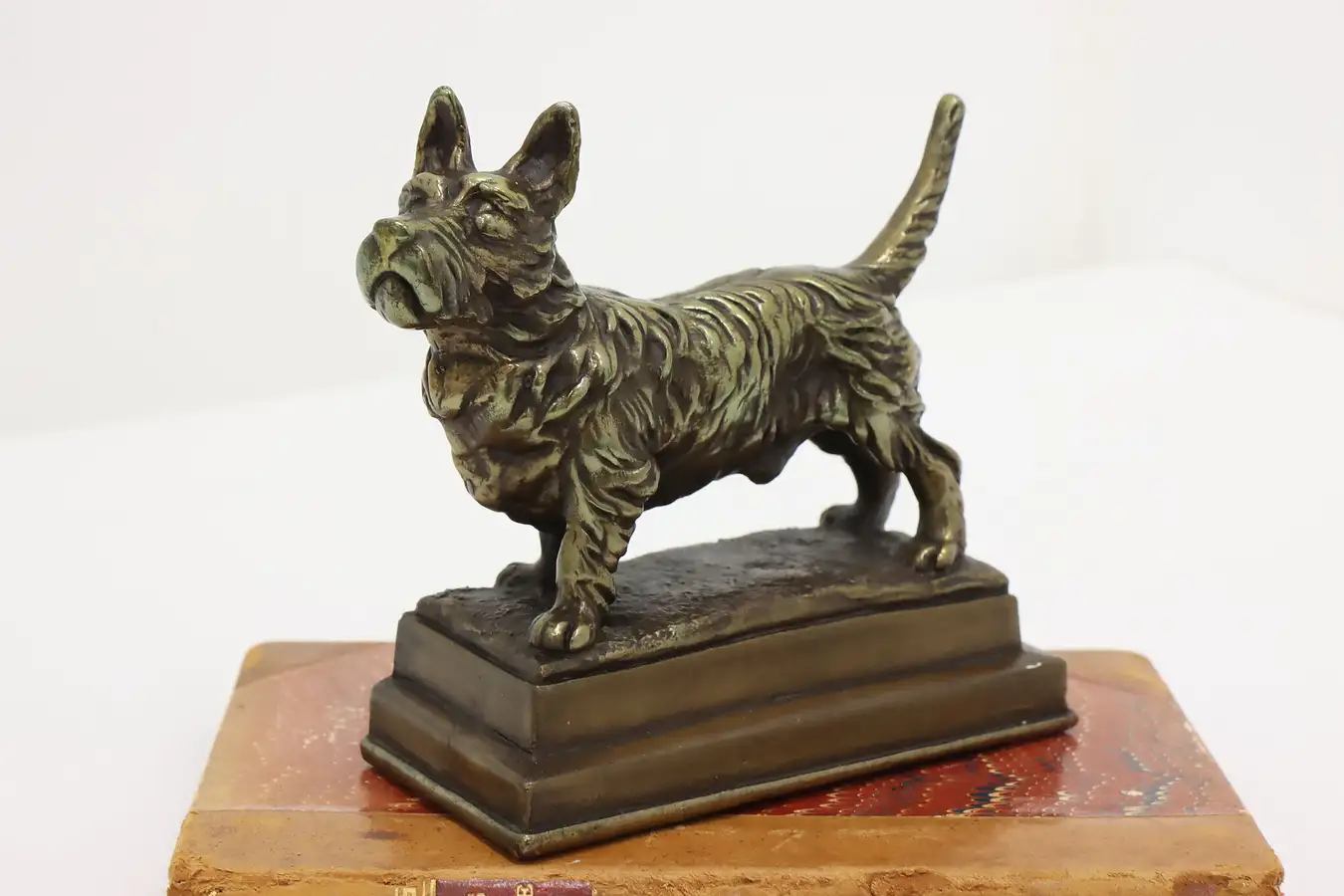 Main image of Scottish Terrier Dog Statue Vintage Bronze Finish Sculpture