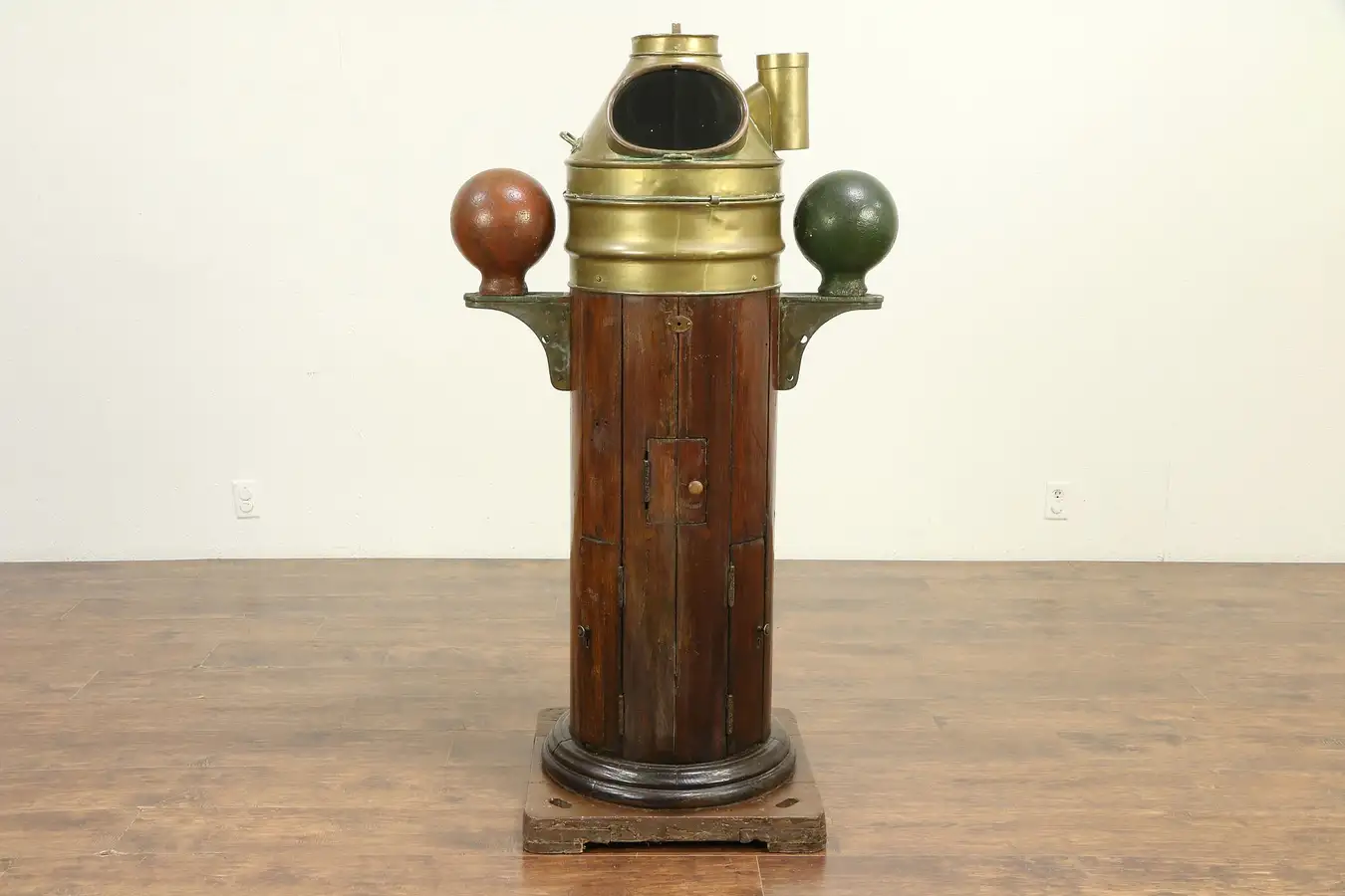 Main image of Kelvin Hughes Smith Antique English Nautical Binnacle Ship Compass