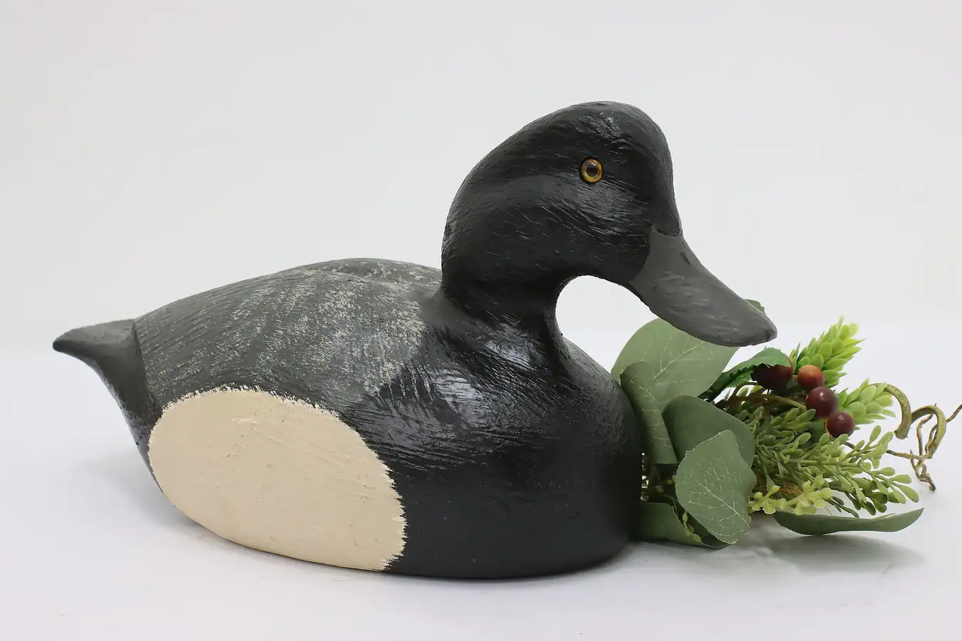 Main image of Farmhouse Vintage Carved Duck Decoy Sculpture, Wetzel