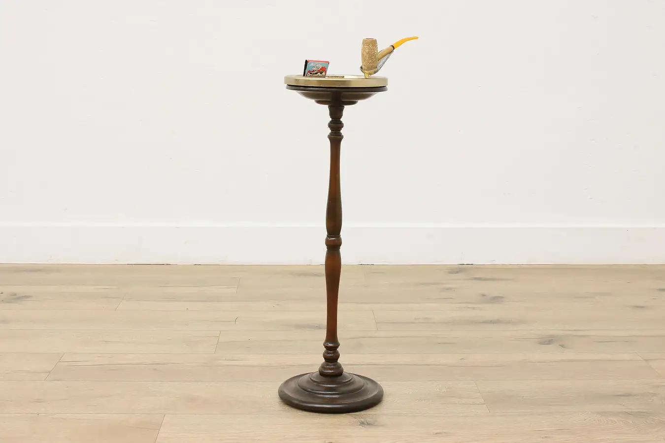 Main image of Traditional Antique Mahogany Chairside Smoking Stand