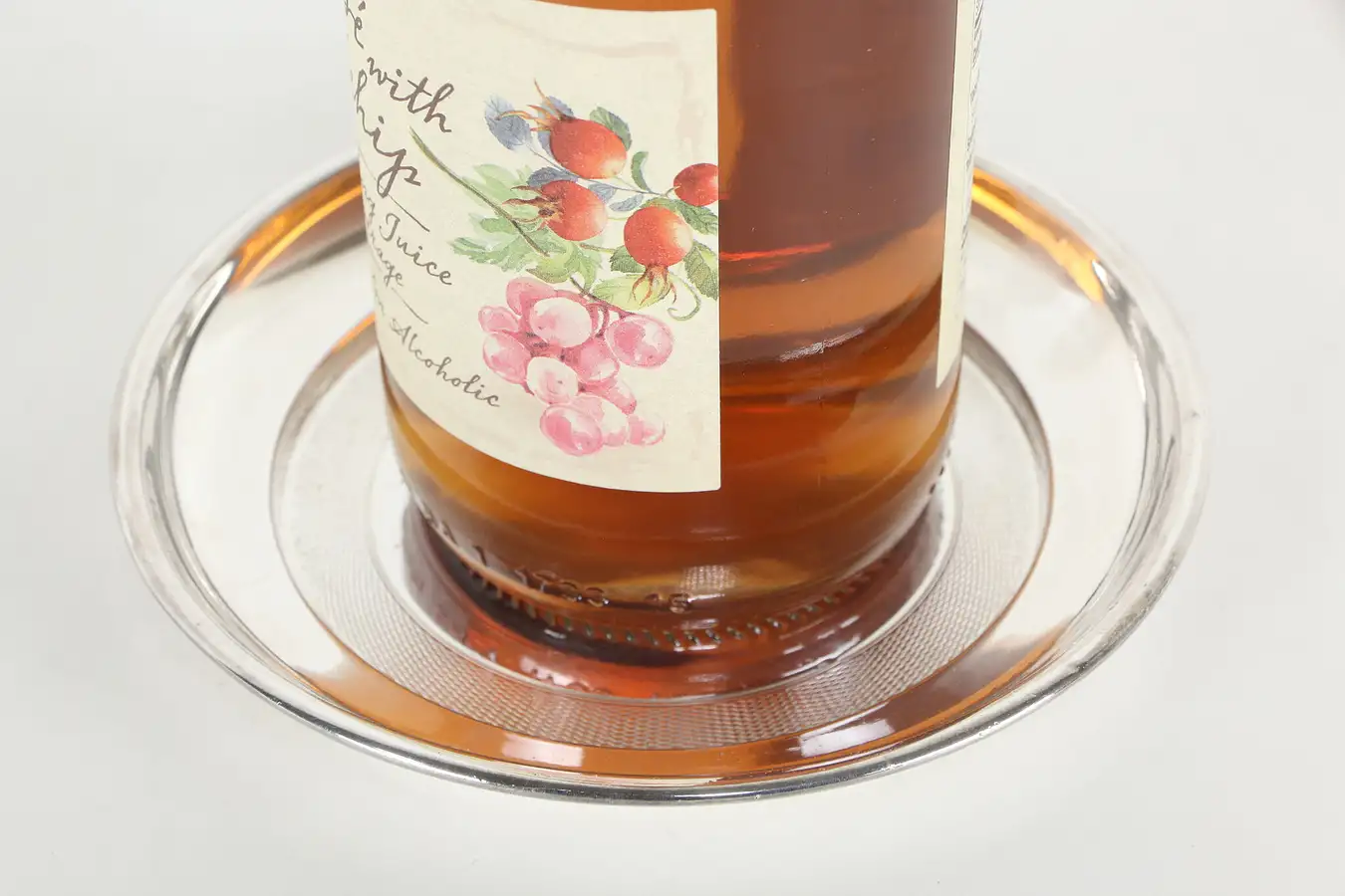 Main image of Silverplate Antique Wine Bottle Tray or Coaster