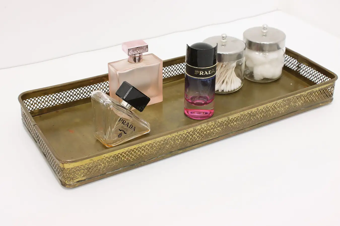 Main image of Traditional Antique Brass Bath Boudoir or Dresser Tray