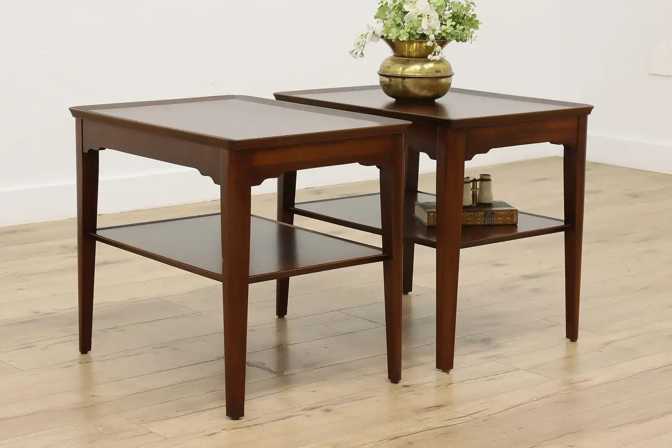 Main image of Pair of Midcentury Modern Vintage Walnut End Tables Brandt