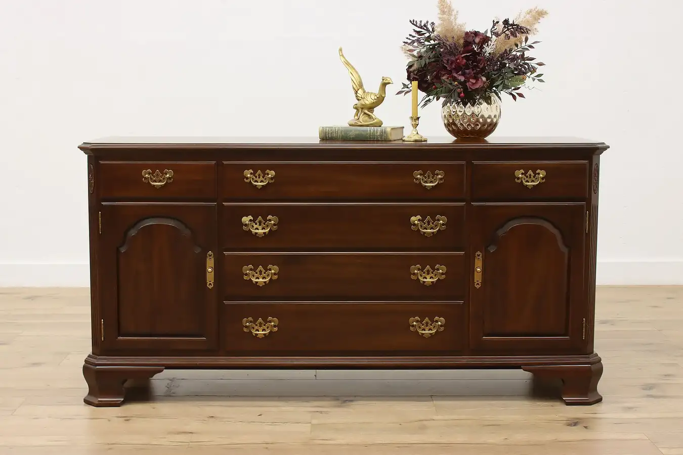 Main image of Georgian Vintage Cherry Chest Dresser Sideboard, Ethan Allen