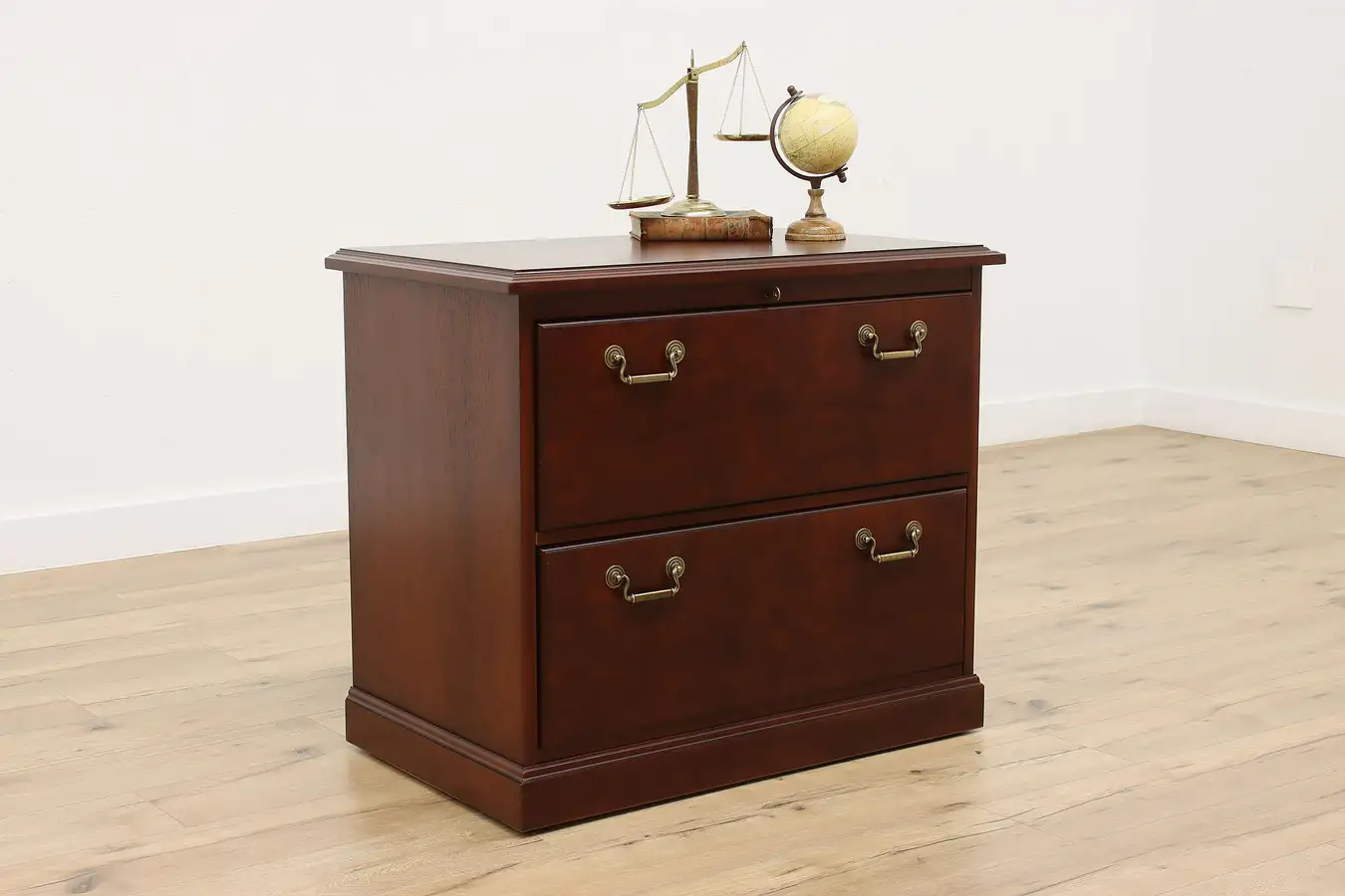 Main image of Walnut Vintage Office Lateral File Cabinet, Kimball