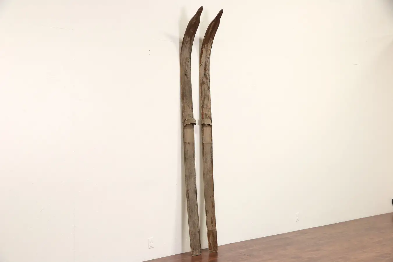 Main image of Pair of Oak 1930 Vintage Marsh Skis