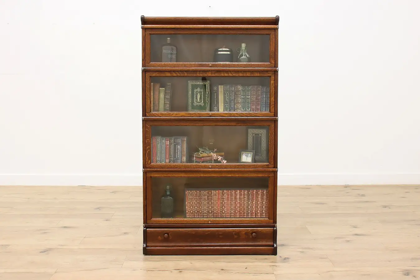 Main image of Arts & Crafts Mission Oak Antique 4 Stack Bookcase, Macey