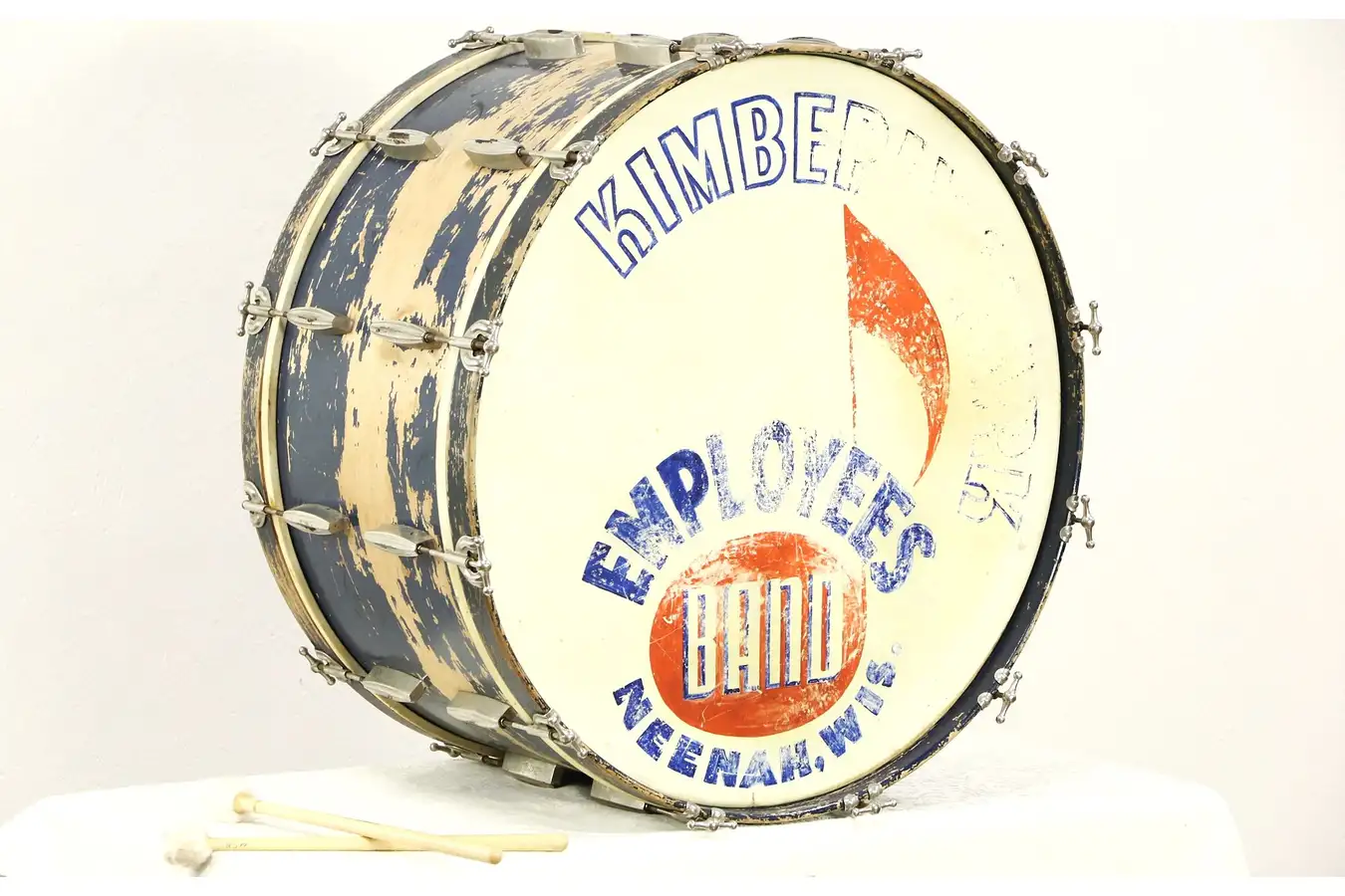 Main image of Kimberly Clark Band Vintage Marching Bass Drum, Slingerland of Chicago