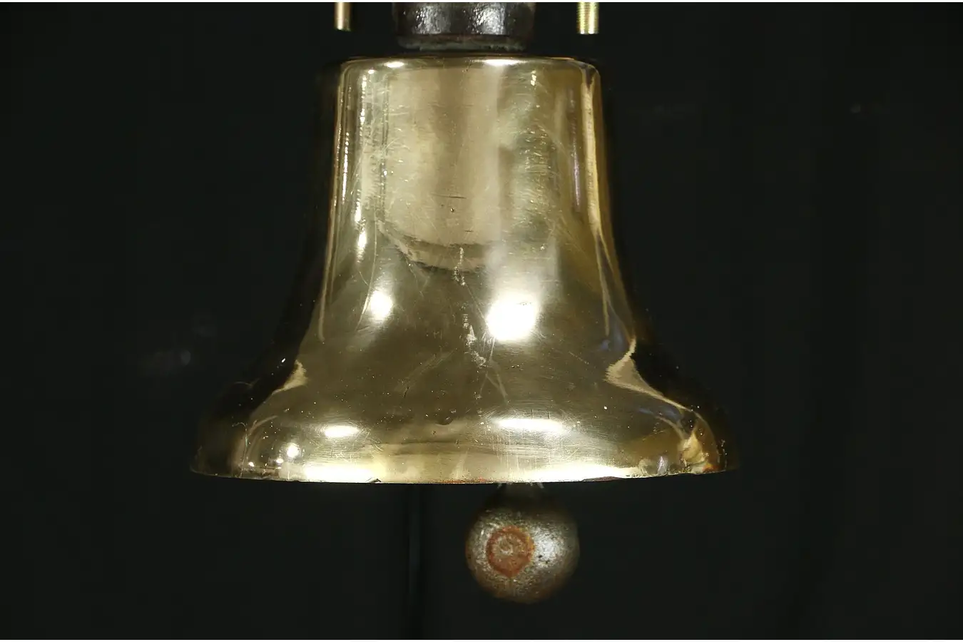 Main image of Train Railroad Bronze Antique 12" Locomotive Bell, Signed Prime Milw.