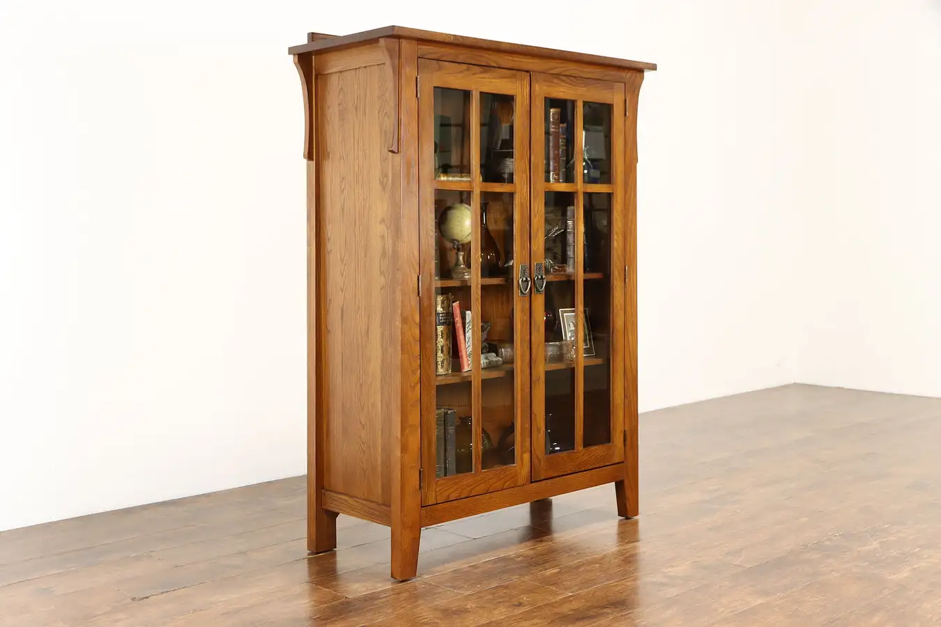 Main image of Arts & Crafts Mission Oak Craftsman Bookcase China Cabinet Kincaid