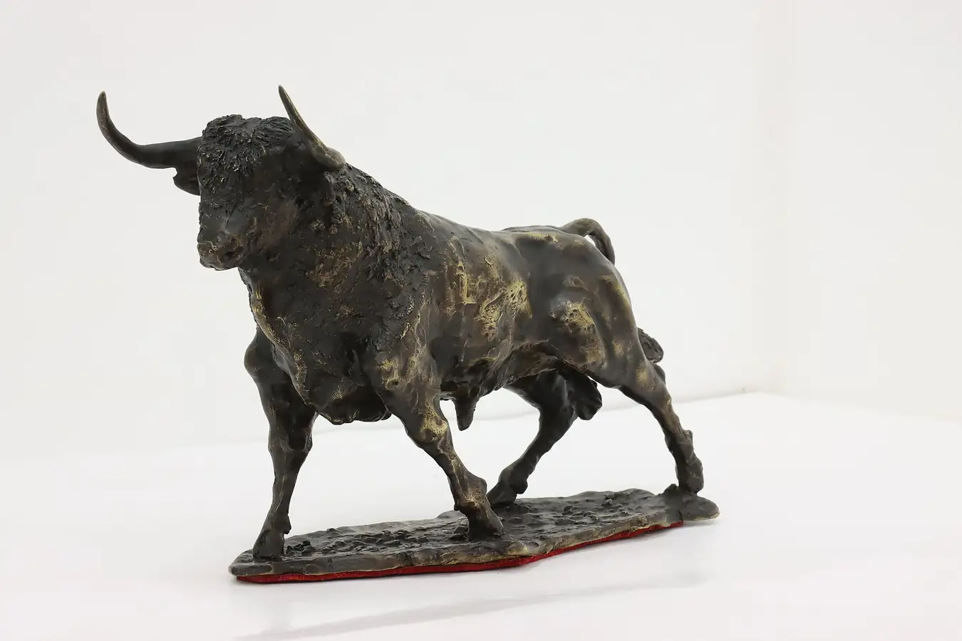 Main image of Charging Bull Cast Bronze Vintage Sculpture, Garcia