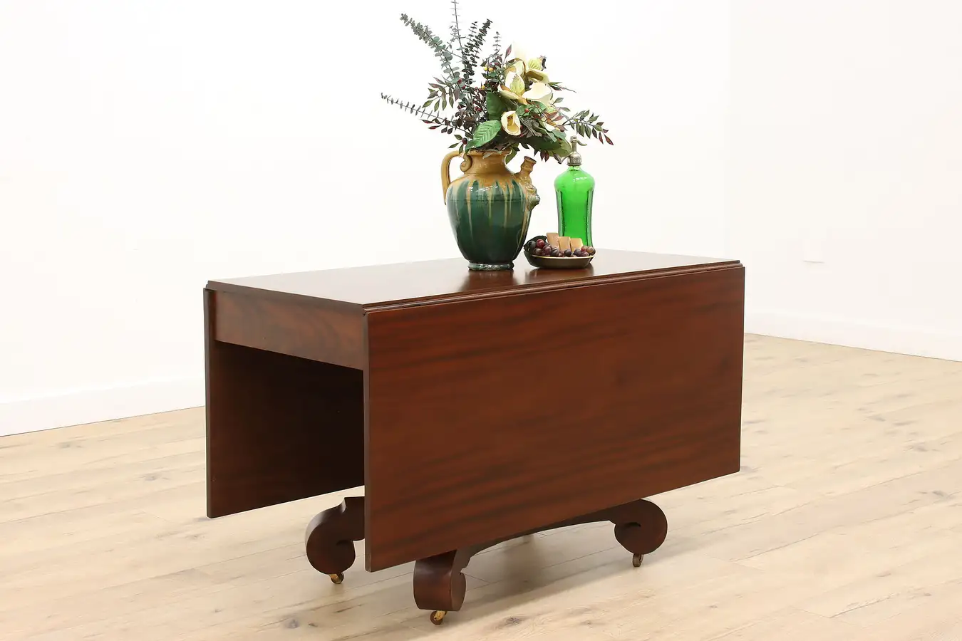 Main image of Empire Antique Drop Leaf Mahogany Breakfast or Dining Table, Pedestal