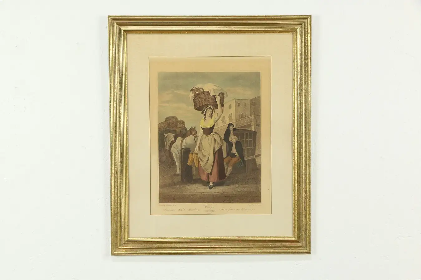 Main image of Strawberrys, Cries of London Antique Colored Engraving, Wheatley 25"