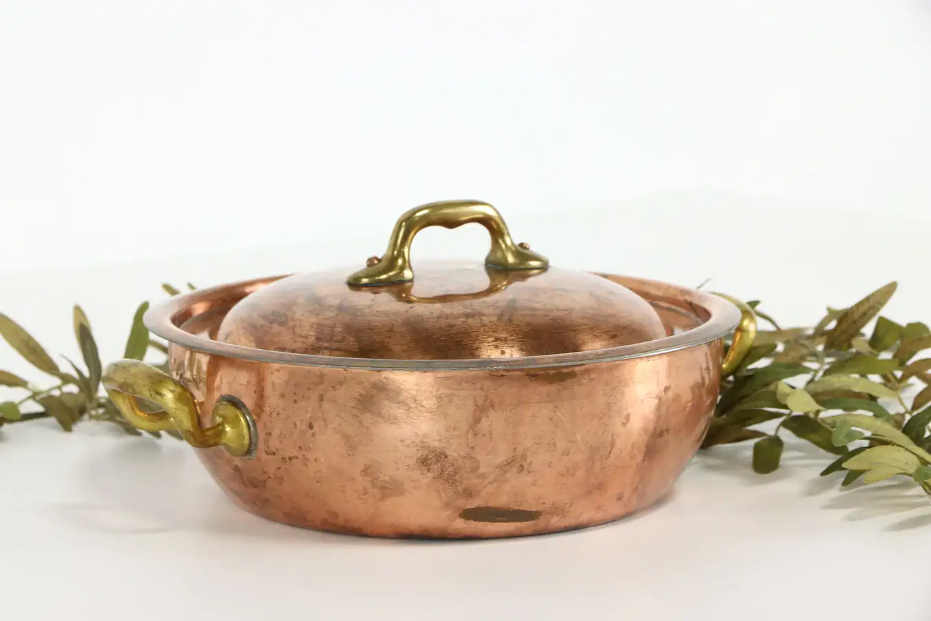 Main image of Copper Vintage Farmhouse Swiss Copper Pot or Kettle & Lid, Culinox