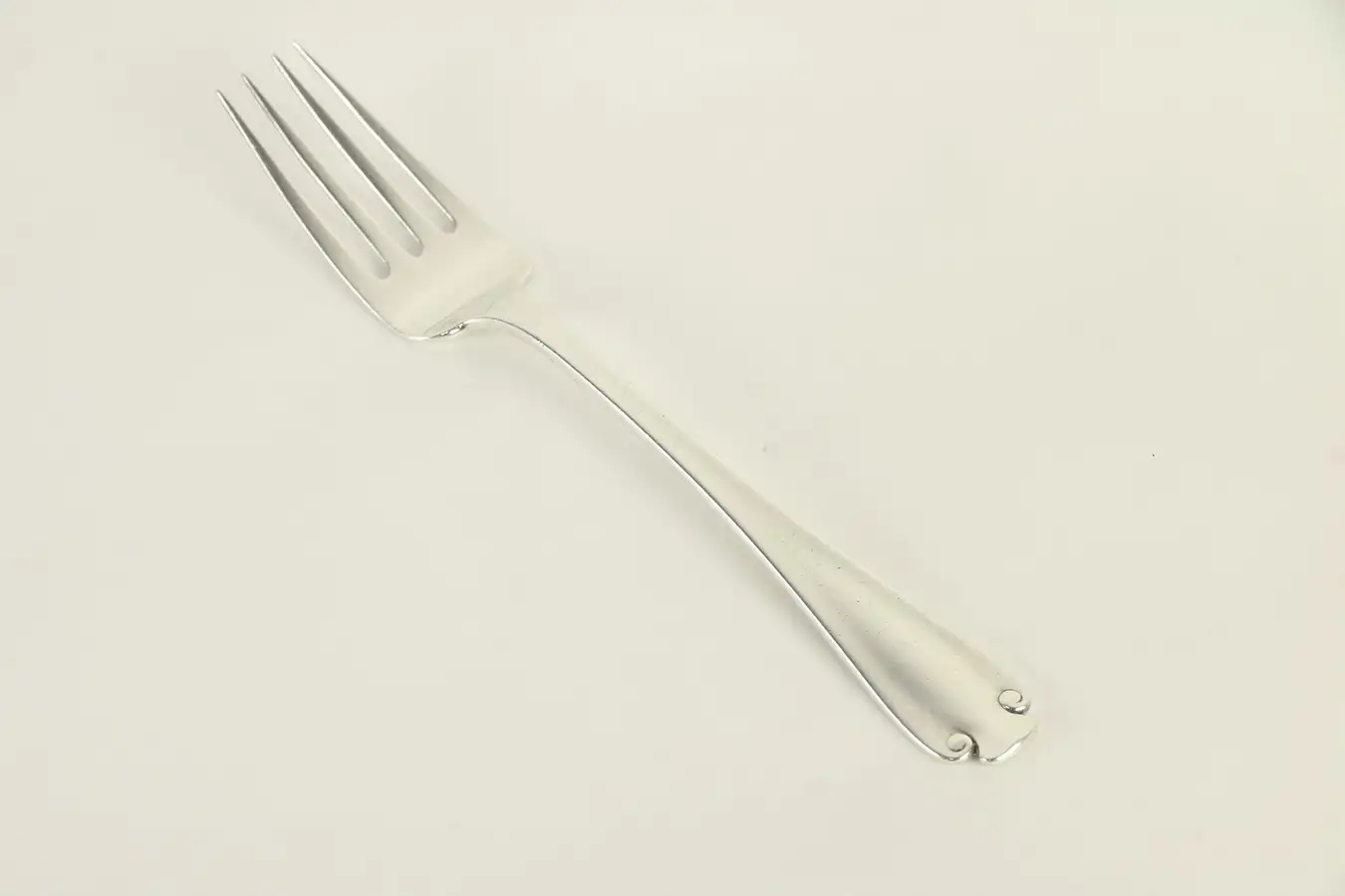 Main image of Tiffany Signed Flemish Pattern Antique Sterling Silver Serving Meat Fork