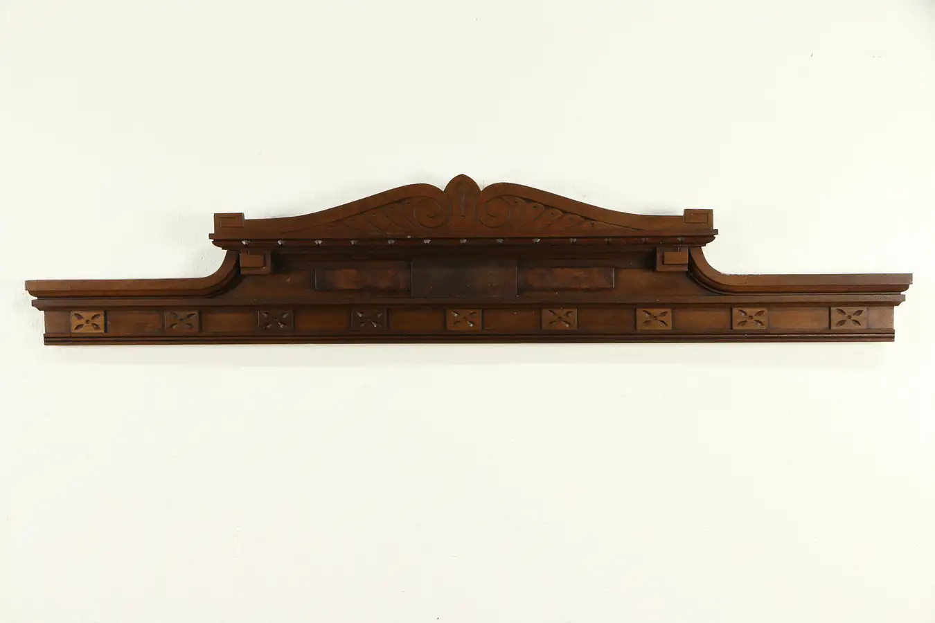 Main image of Victorian Eastlake Antique Walnut Architectural Salvage Fragment Crest