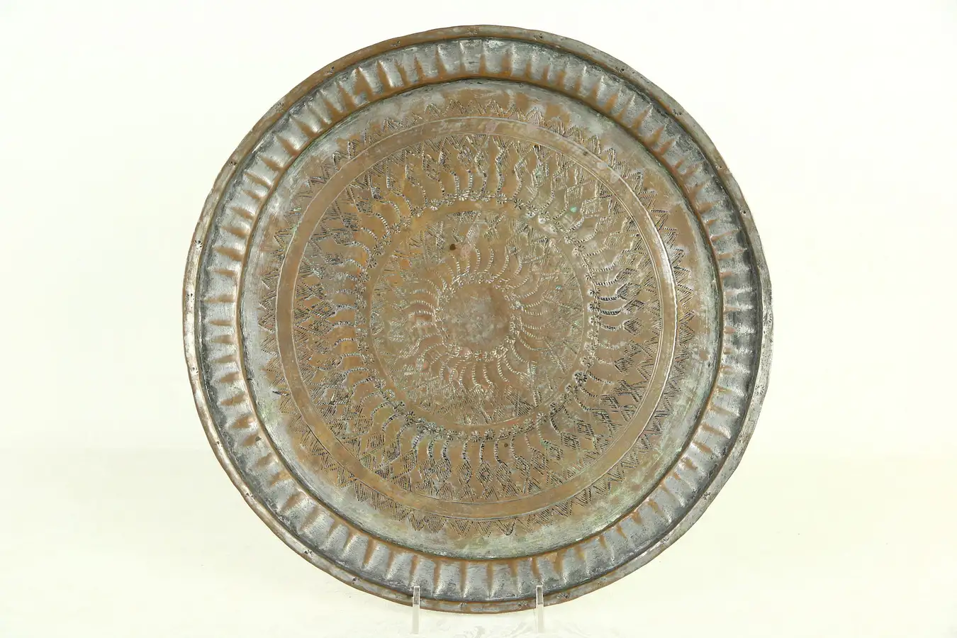 Main image of Turkish Hand Hammered Copper 13" Serving Tray