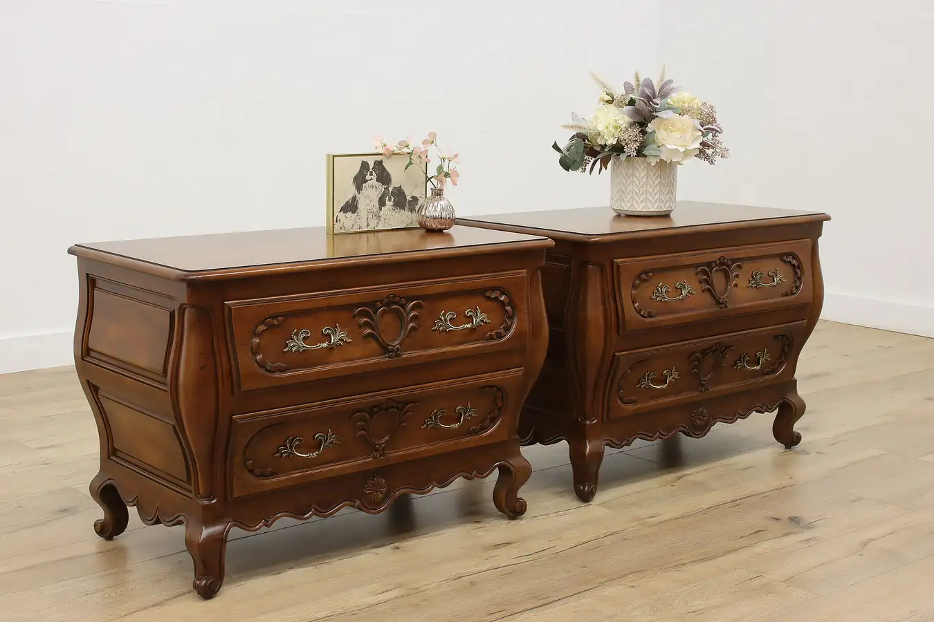 Main image of Pair of Country French Chests, End Tables Nightstands, Baker