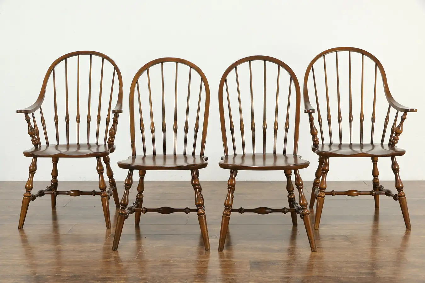 Main image of Set of 4 Windsor Vintage Dining or Game Table Chairs, Ethan Allen