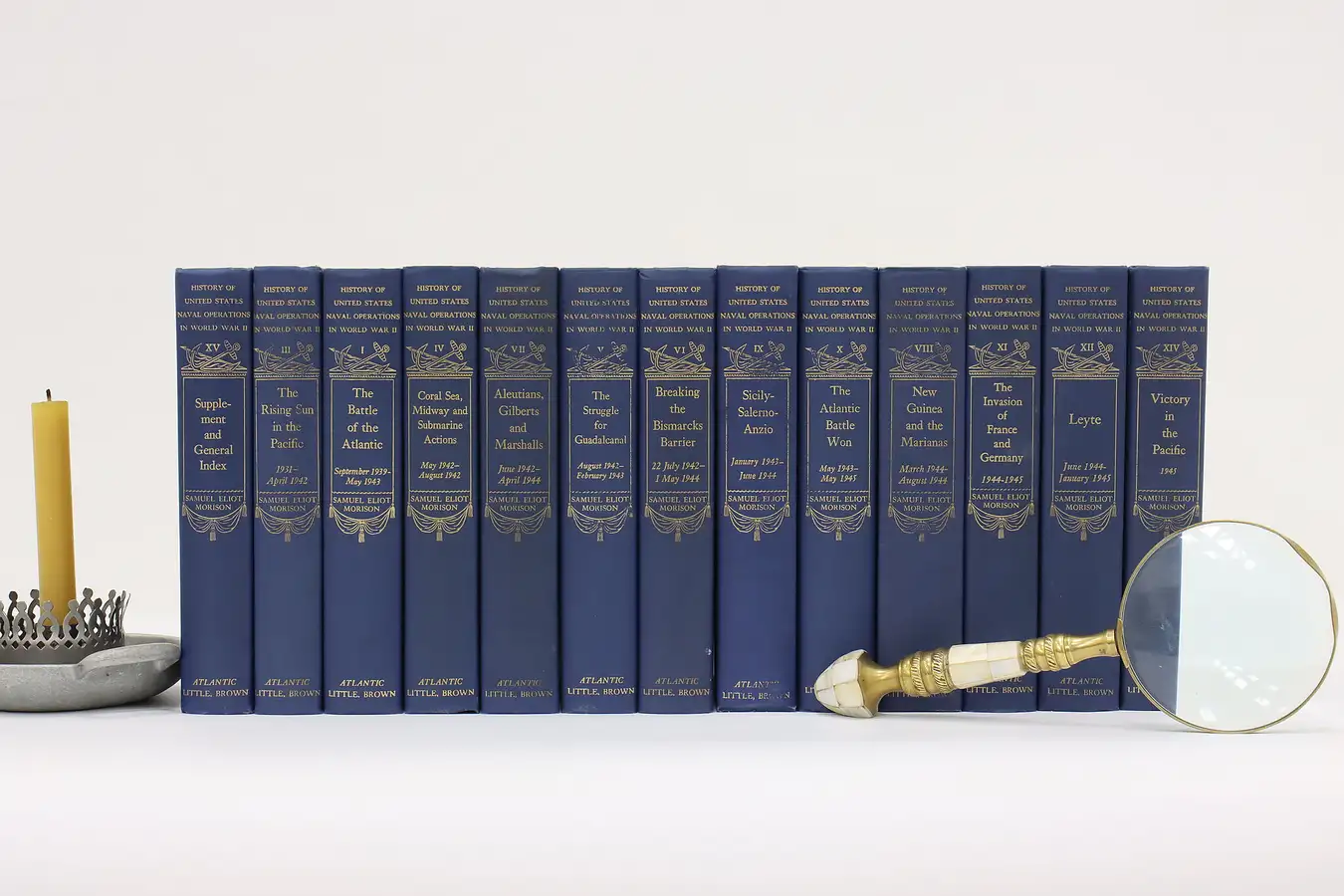 Main image of Set of 13 Vintage WW II US Naval History Books Morison