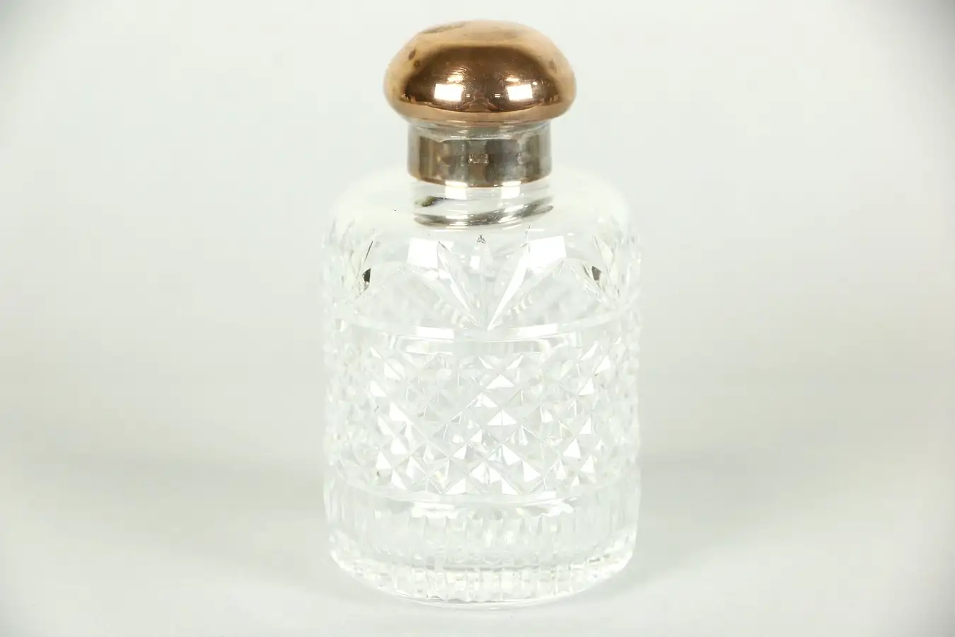 Main image of Waterford Scent or Cologne Bottle, Stopper, Silver Plate Copper Cap