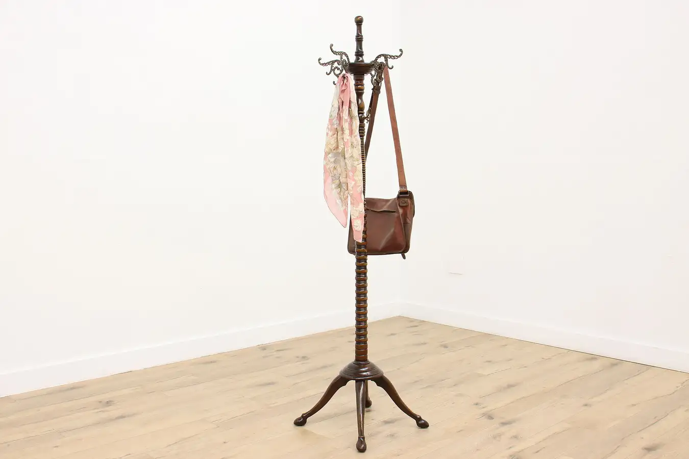 Main image of Victorian Antique Carved Birch Coat & Hat Tree Hall Stand