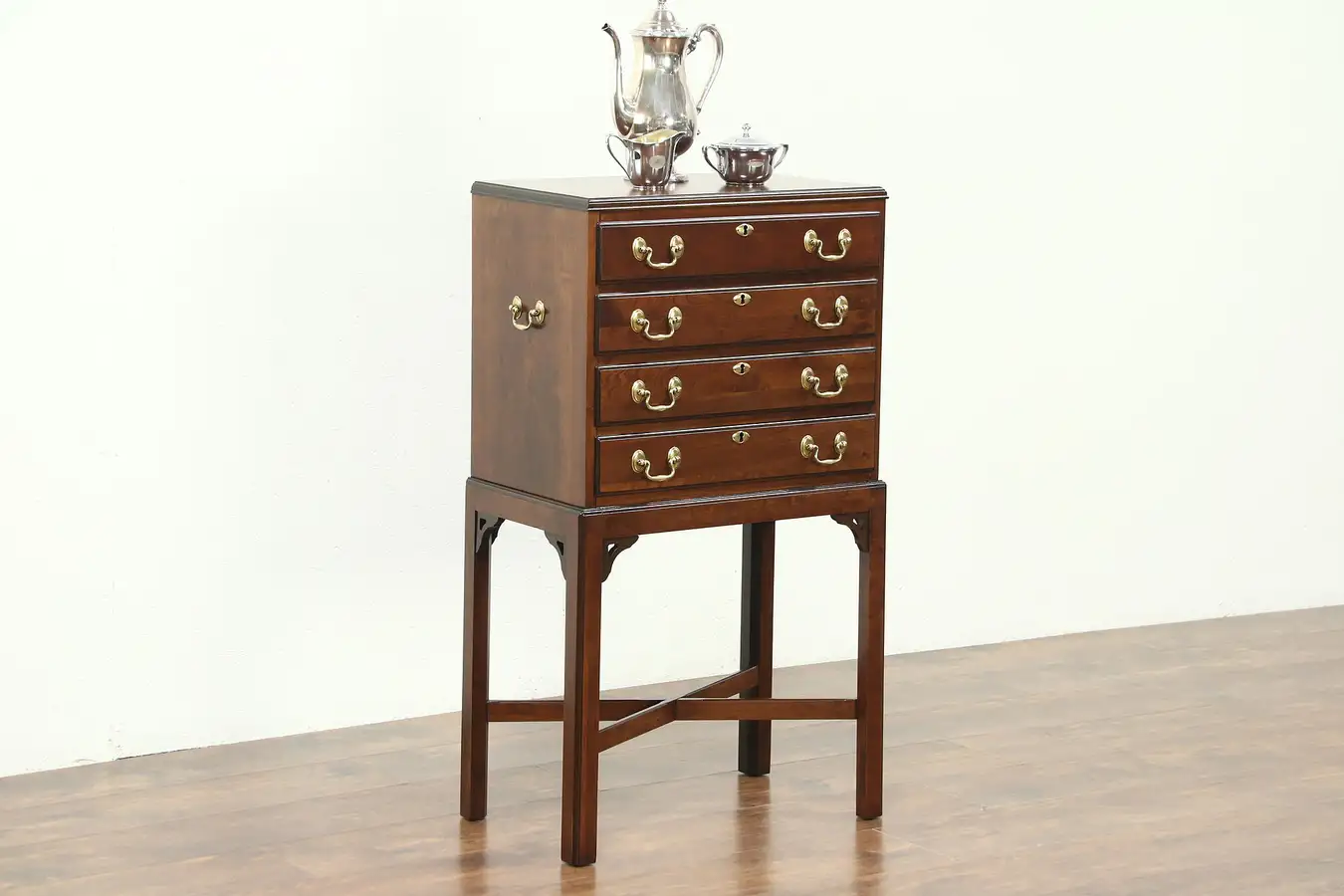 Main image of Cherry Traditional Silver or Collector Chest, Vintage Ethan Allen
