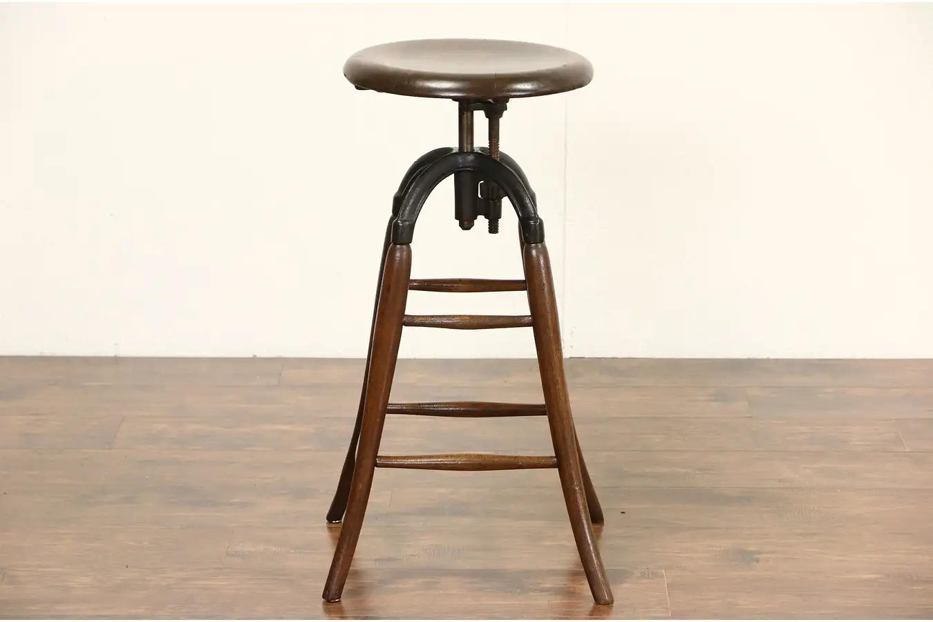 Main image of Elm Antique 1911 Swivel Adjustable Drafting or Architect Stool