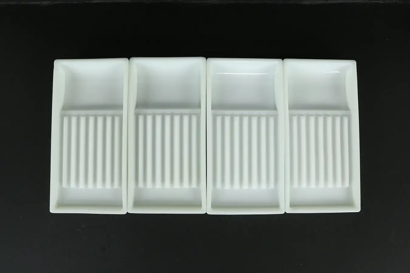 Main image of Antique Milk Glass Dental Trays, The American Cabinet Co.,Two Rivers
