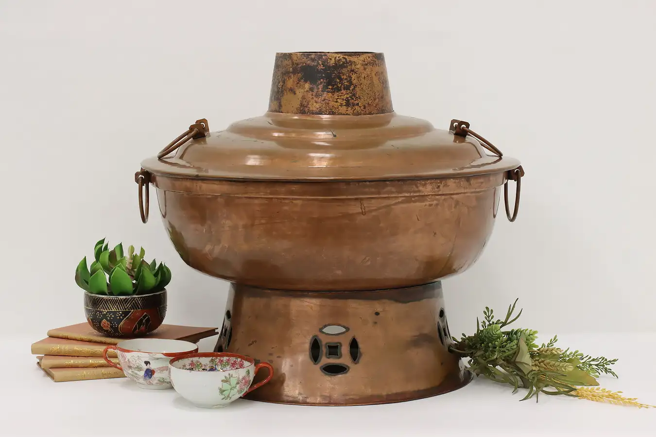 Main image of Chinese Antique Copper Brazier Warming Pot