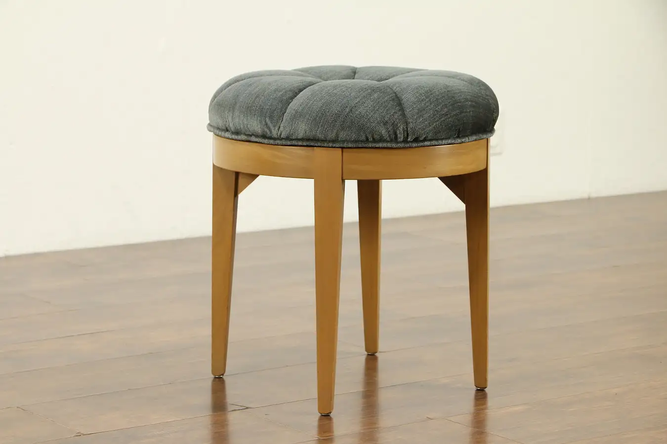 Main image of Midcentury Modern 1950's Vintage Swivel Stool, All Original Upholstery