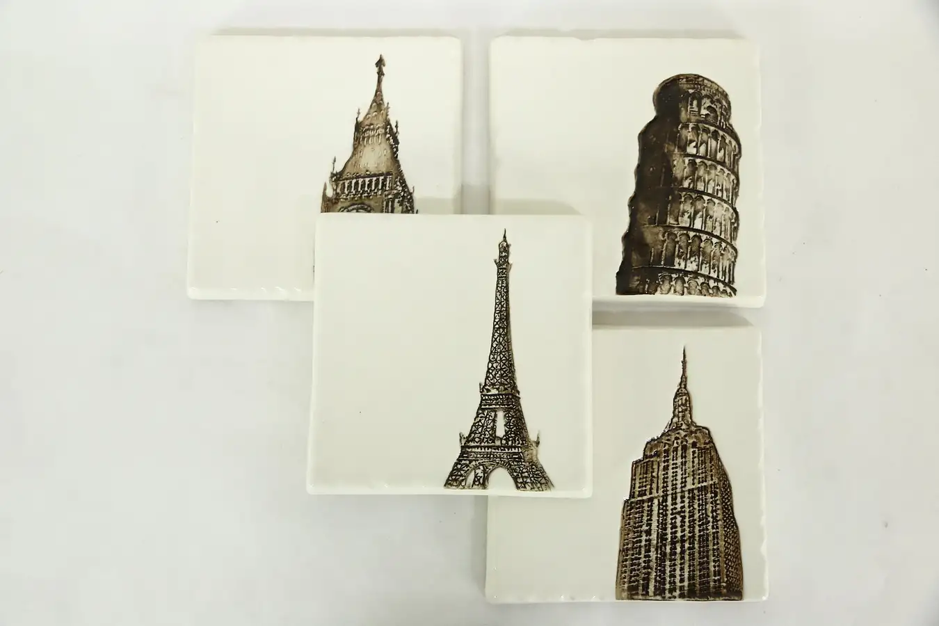 Main image of Architectural Landmark Set of 4 Coasters from Restoration Hardware, Boxed
