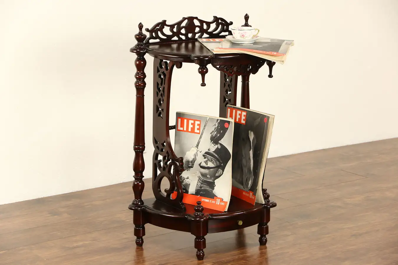 Main image of Victorian Style Vintage Canterbury, Music, Folio or Magazine Stand or Table