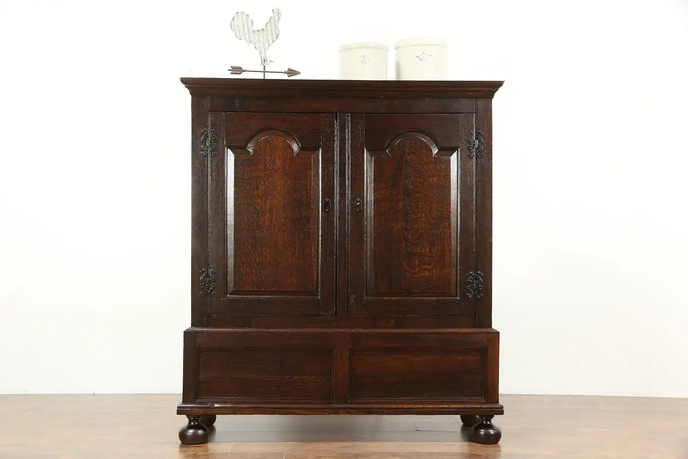 Main image of Oak Antique 1750 Armoire, Wardrobe or Linen Press, England