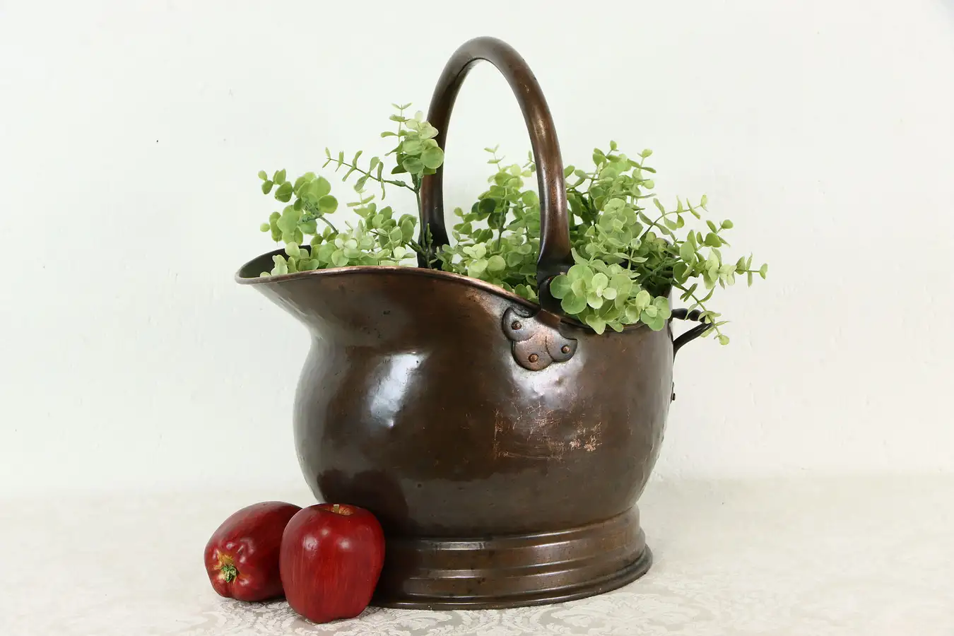 Main image of Copper Antique Hand Hammered Farmhouse Fireplace Coal Hod or Scuttle