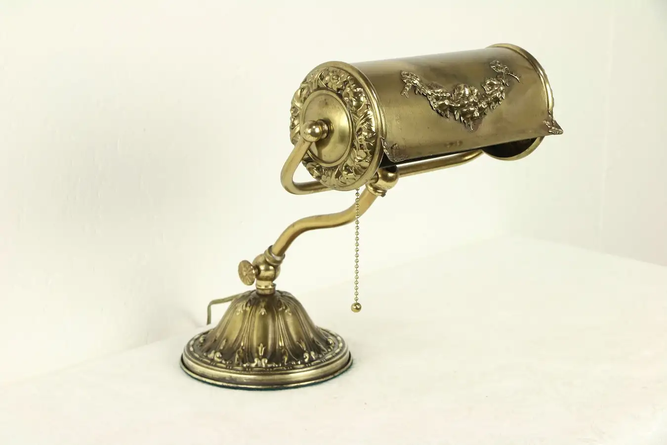 Main image of Victorian Antique Brass Adjustable Desk, Piano or Roll Top Desk Lamp