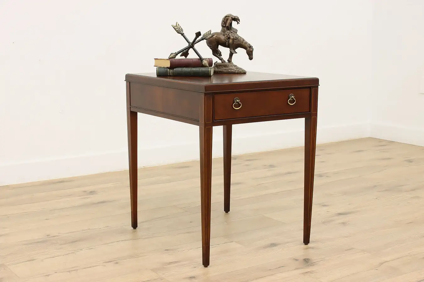 Main image of Mahogany Vintage Lamp, End or Side Table, Hickory James River