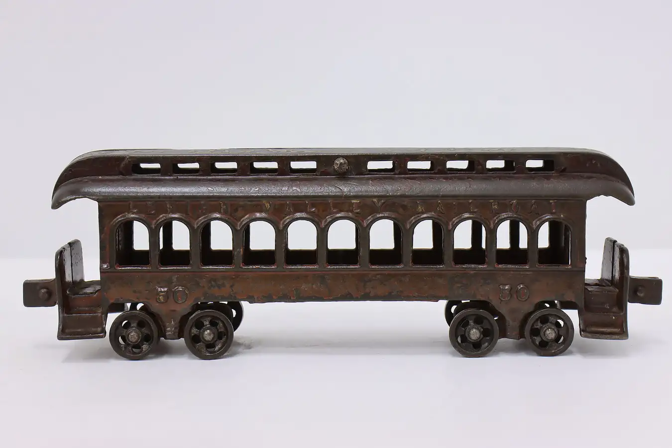 Main image of Iron Antique Lehigh Valley Railroad Trolley Train Car Toy