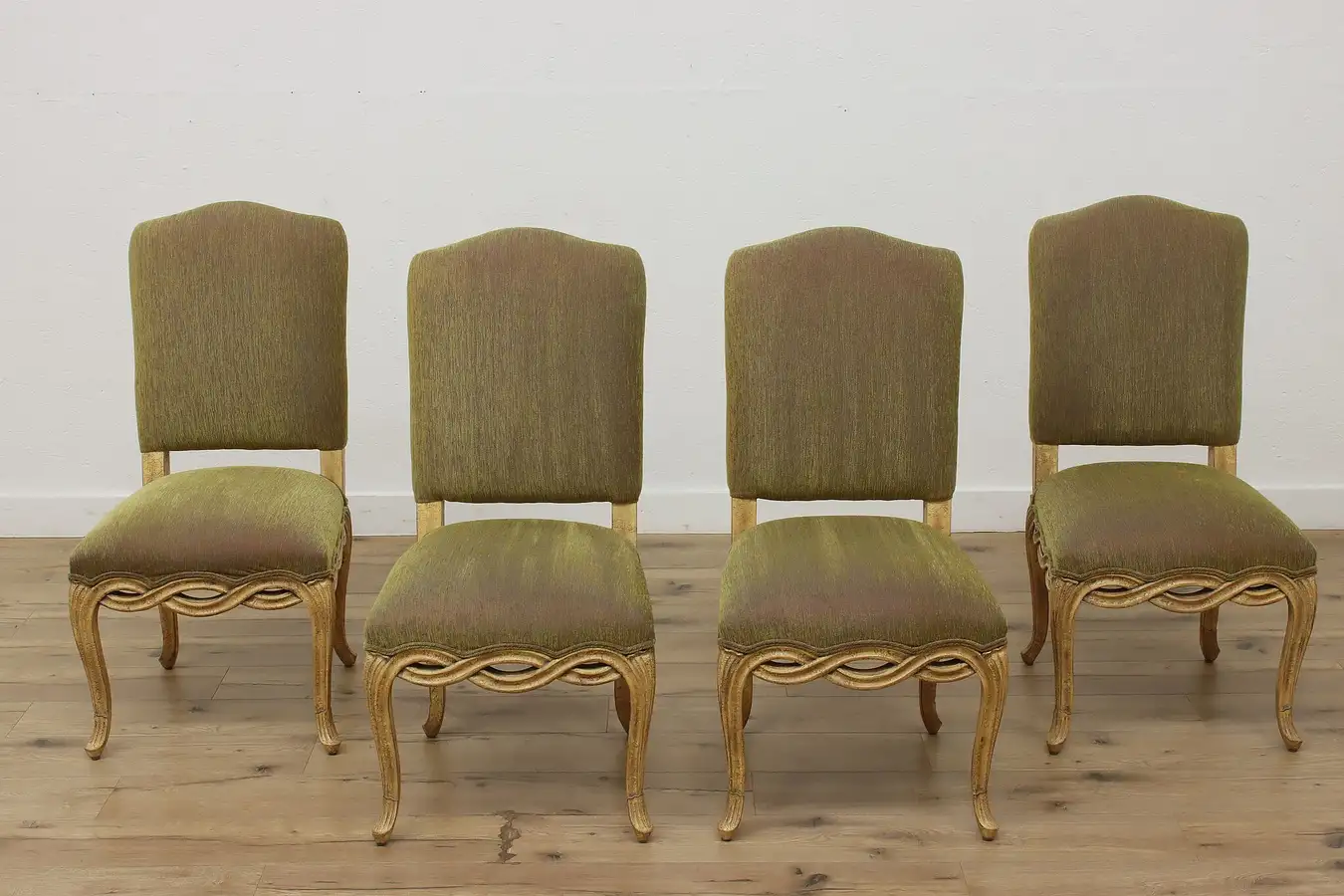 Main image of Set of 4 Country French Vintage Mahogany Dining Chairs