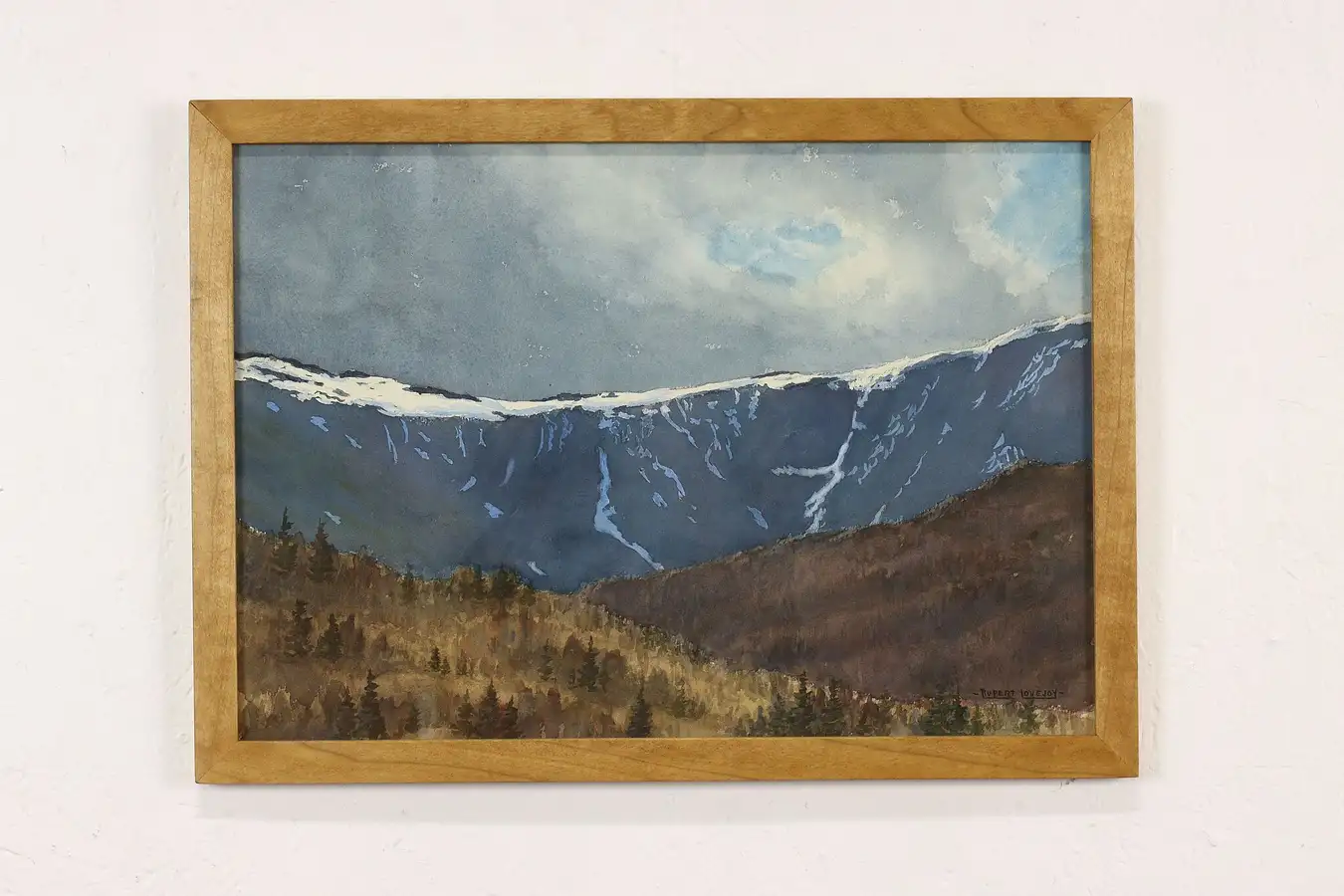 Main image of Mount Washington Vintage Original Watercolor Painting, Lovejoy 21.5"