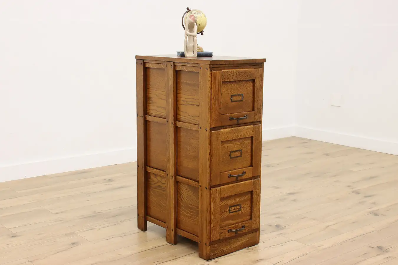 Main image of Arts & Crafts Mission Oak Antique Office File Cabinet