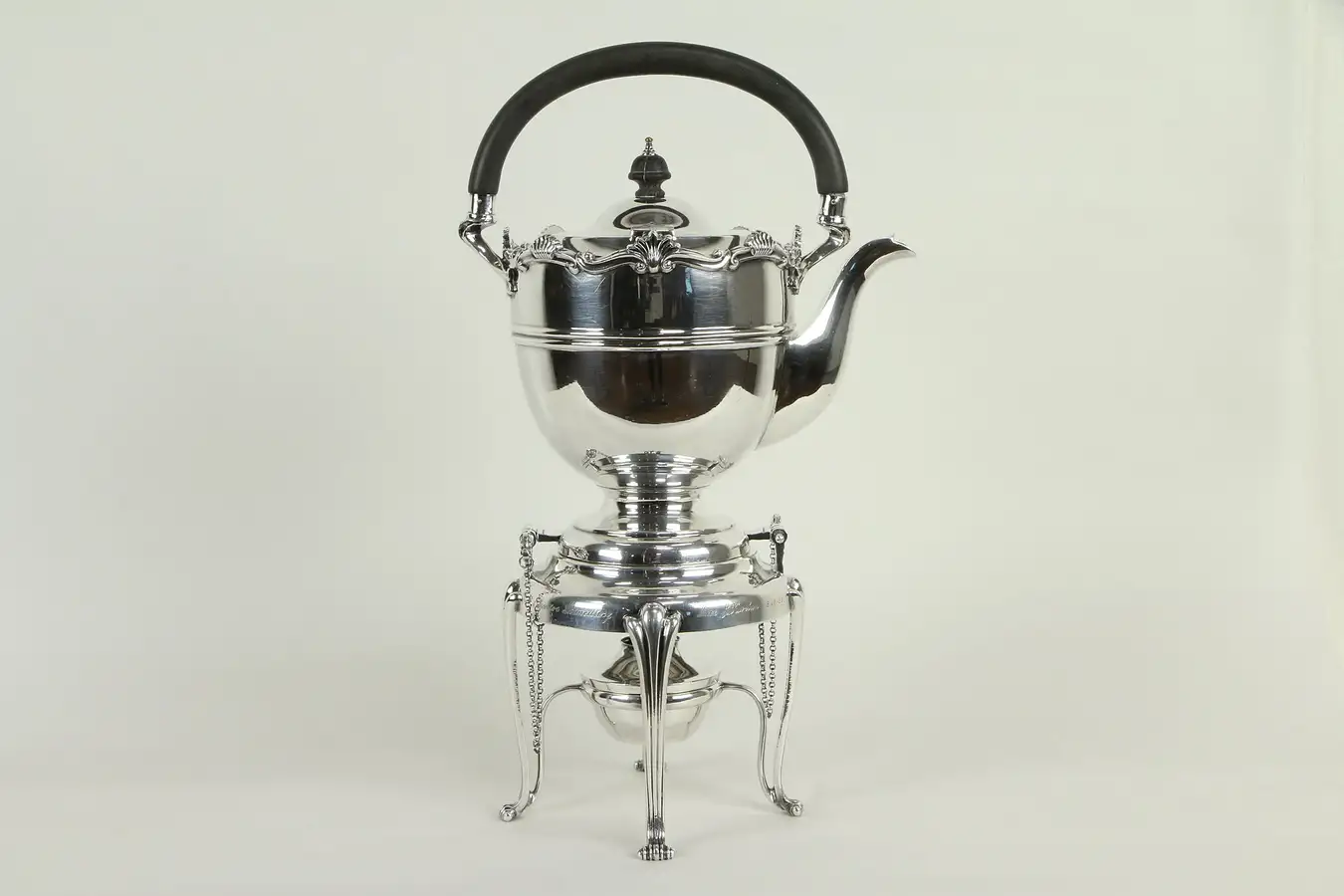 Main image of English Antique SilverplateTilting Tea Kettle Coffee Pot, Mappin & Webb