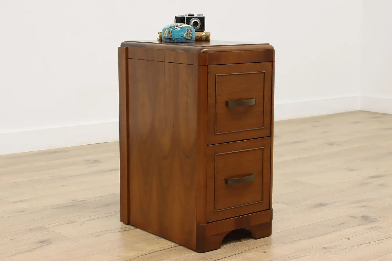 Main image of Art Deco Vintage Walnut Nightstand or end Table, Kroehler