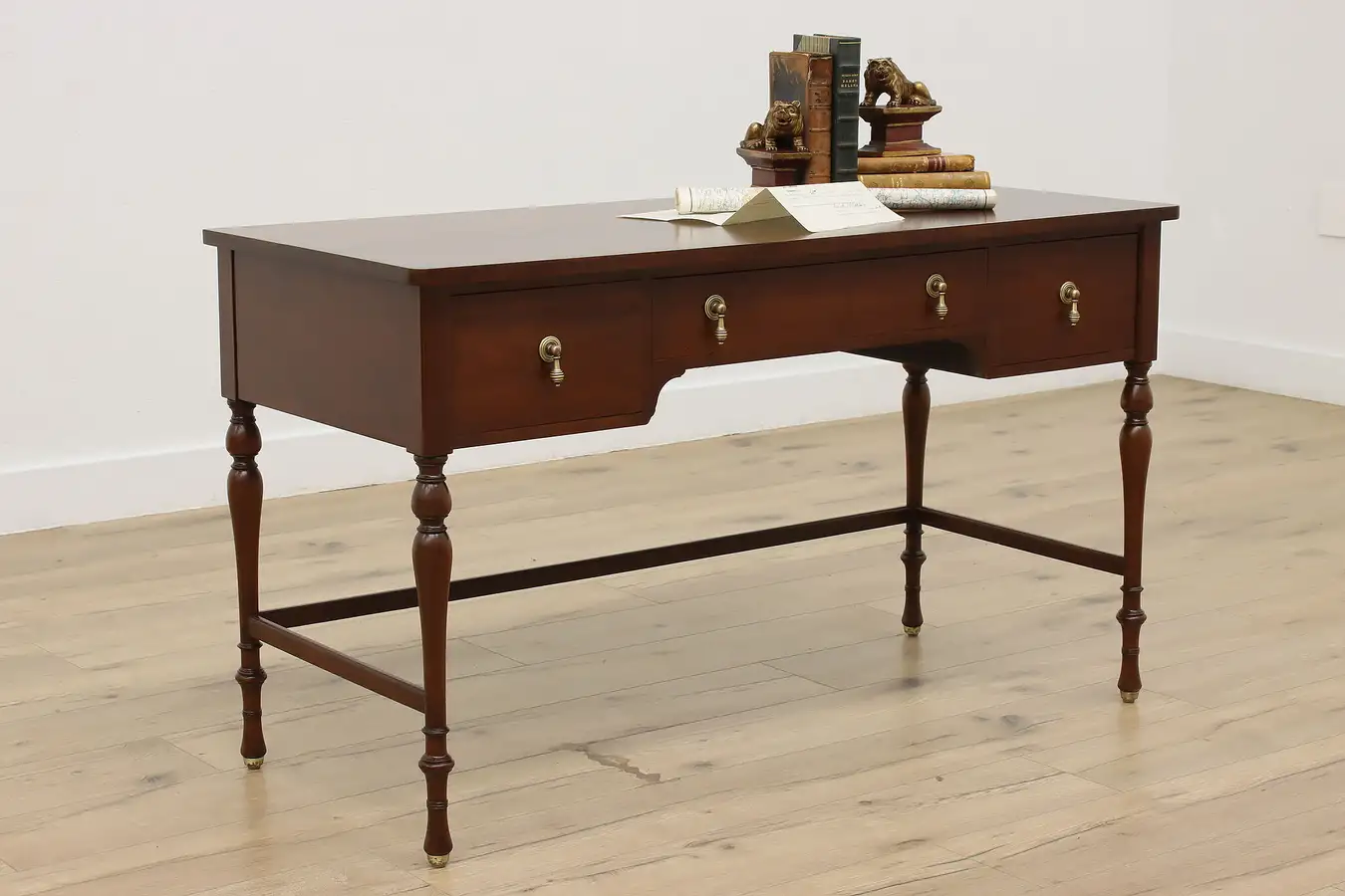 Main image of Traditional Antique Carved Mahogany Office or Library Desk