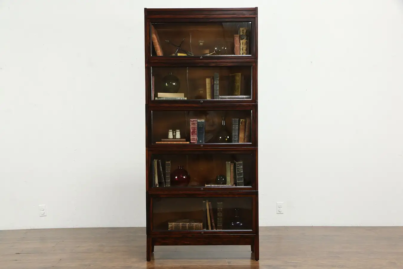 Main image of Lawyer Antique 5 Stack Craftsman Office Bookcase, Wavy Glass, Macey