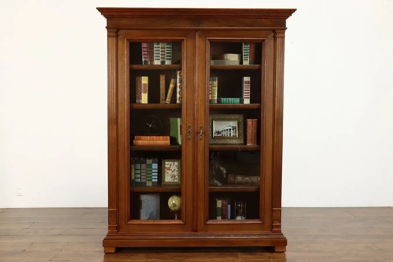 Main image of Victorian Antique Austrian Walnut Office or Library Bookcase